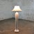 Metal 1980’s Art Deco Revival to Postmodern Paolo Gucci Floor Lamp White Sculpted Resin & Original Bell Shade For Sale - Image 7 of 12