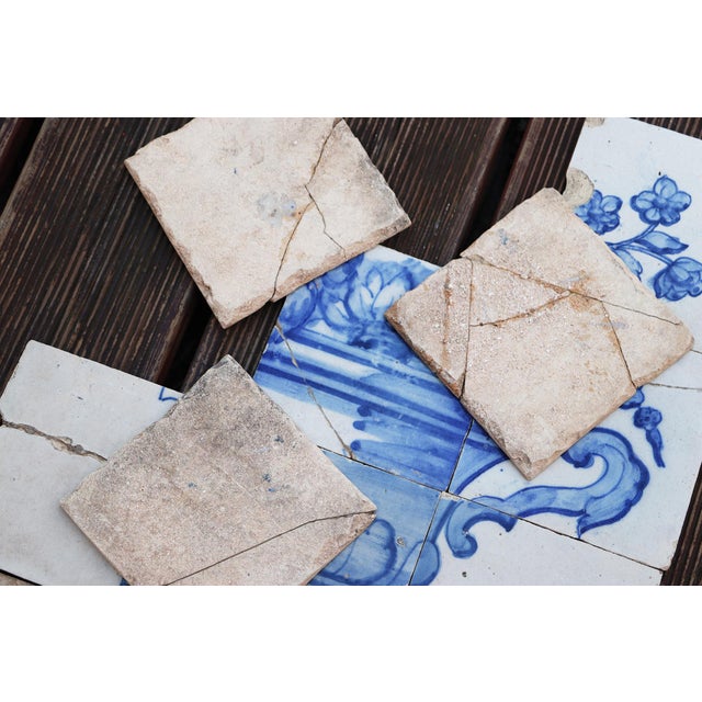 Tile Mural Panel Depicting a Baroque Jardinière With Flowers, Portuguese, 18th Century For Sale - Image 12 of 12