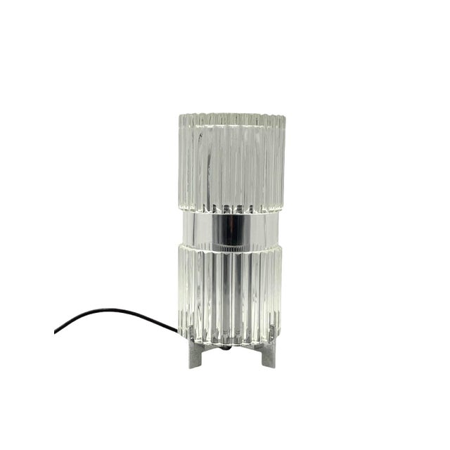 Mid-Century Modern Vintage Italian Glass Table Lamp, 1970s For Sale - Image 3 of 16