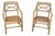 Pair of Vintage McGuire Bamboo & Leather Arm Chairs For Sale