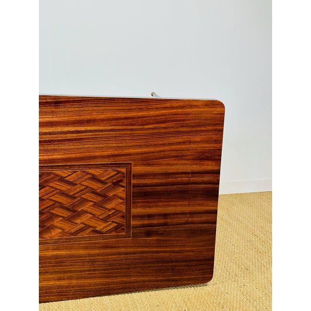 Art Deco Dining Table in Macassar Ebony and Marquetry, 1940s For Sale - Image 16 of 18