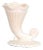 Jeannette Shell Pink Milk Glass Cornucopia Horn Vase For Sale