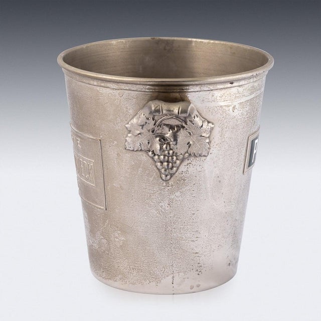 Vintage French Silver Plated Piper-Heidsieck Reims Champagne Cooler, 1930 For Sale - Image 9 of 13