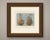This is an original antique chromolithograph, printed in color on a pale blue gray ground, showing two powder flasks...