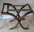 Vintage mid-20th-century mahogany luggage rack. All components are original, including the straps and feet, preserving its...