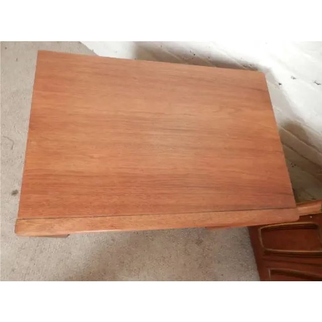 Brown Two-Door Two-Tone Midcentury Side Tables For Sale - Image 8 of 9