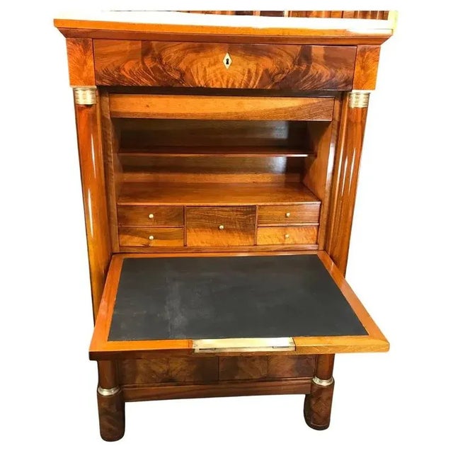 Antique Biedermeier Secretary Desk, Germany, 1820s For Sale - Image 3 of 10