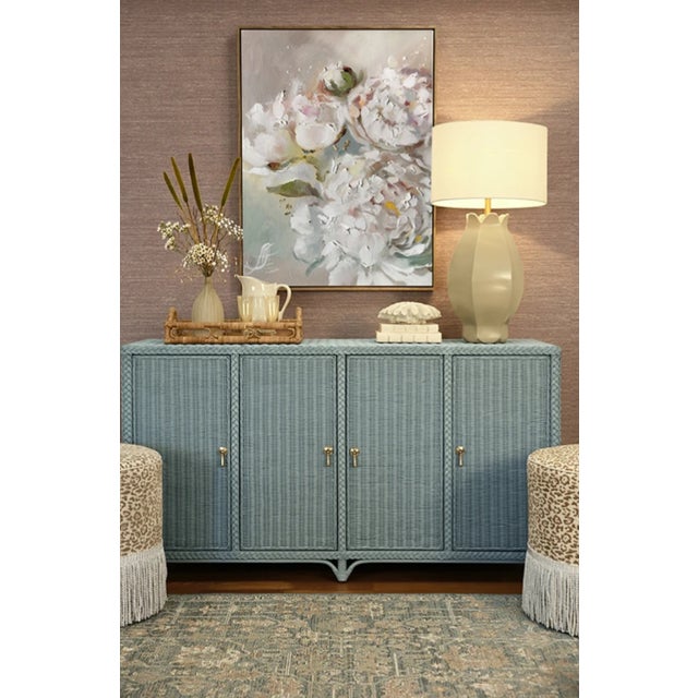 Brand new special order item. Not vintage. A striking four-door buffet that brings coastal elegance to any room. Crafted...