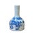 Chinese Blue White Porcelain Fat Base Gourd Graphic Small Vase - Set of 2 For Sale - Image 4 of 5