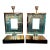Pair of Murano Glass Square Lamps For Sale