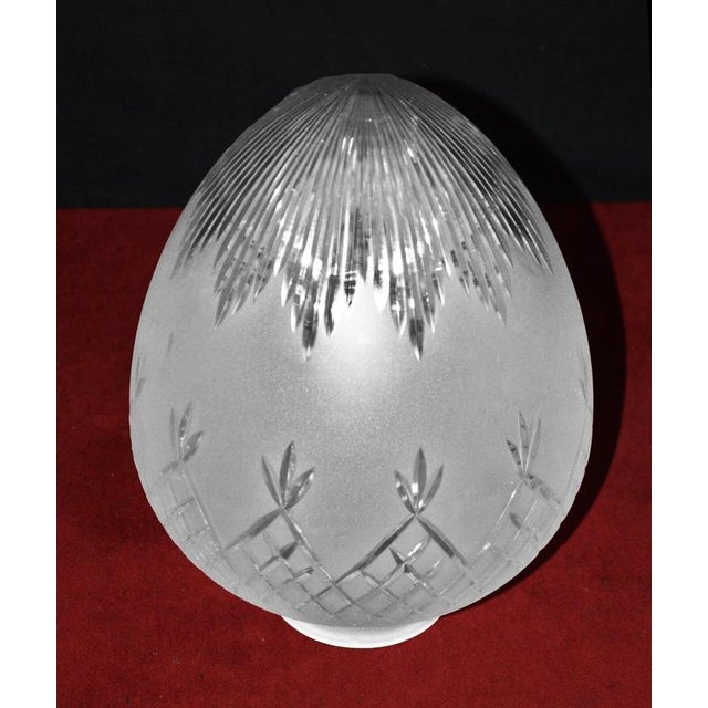 Mid-Century British Cut Glass Acorn Pendant Light with Brass, 1950s For Sale - Image 12 of 17