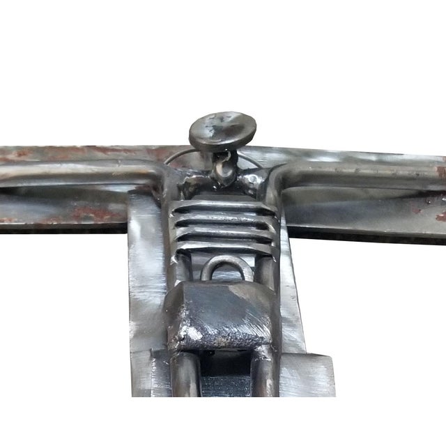 Vintage Brother Mel Meyer Steel Crucifix Steel Art Sculpture For Sale - Image 4 of 8