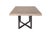 Early 21st Century Oak Top in Ruffino on Cross Design Ebony Patina Steel Base For Sale - Image 5 of 5
