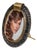 Oval Black Murano Glass Picture Frame with Brass Decor, 1970s For Sale