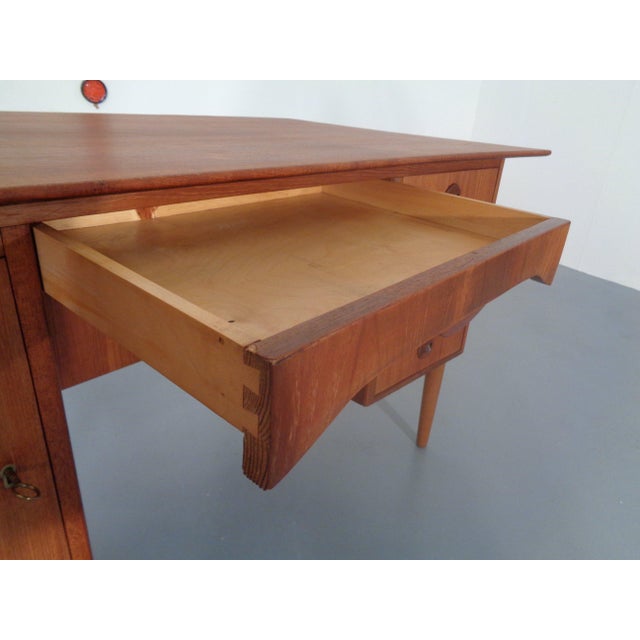 Vintage Danish Curved Teak Desk, 1960s For Sale - Image 15 of 18