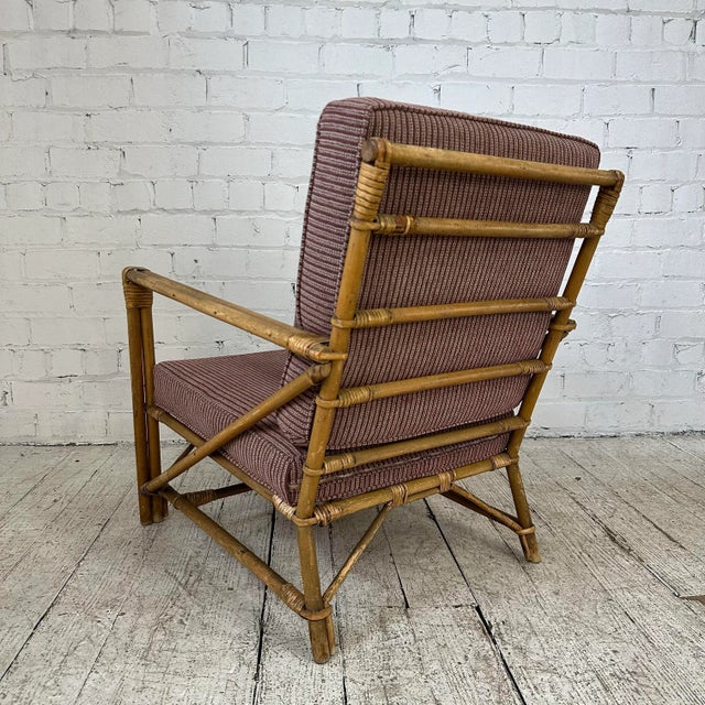Mid 20th Century Mid Century Modern Heywood Wakefield Bamboo Lounge Chair For Sale - Image 5 of 12
