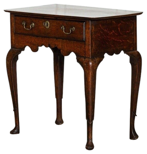 English Oak Low Boy Lamp Table, 1770s