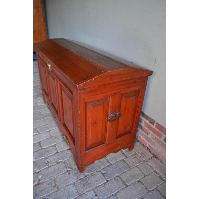 Wood Fruit Tree Wooden Blanket Chest For Sale - Image 7 of 9