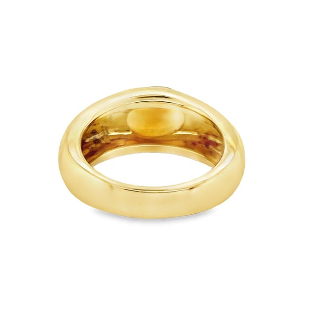 Tiffany and Co. Tiffany & Co. Citrine Cabochon 18k Yellow Gold Dome Ring, Size 5 For Sale - Image 4 of 6