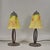 Edmond Gauthier & Daum A wonderful pair of 1925-30 French art deco lamps in wrought iron of outstanding quality produced...
