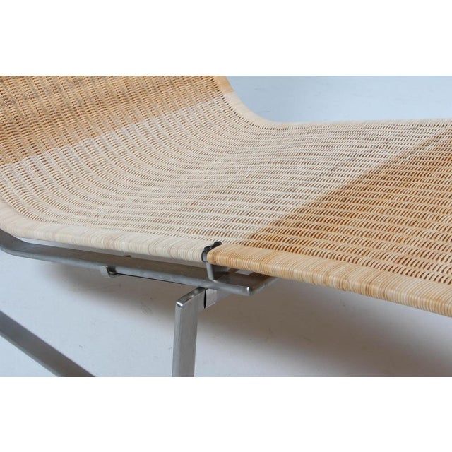 PK 24 Chaise Lounge with Wicker Seat by Poul Kjærholm for Fritz Hanse, 2021 For Sale - Image 8 of 13