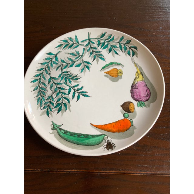 1950s Piero Fornasetti Vegetable Face Plates- Set of 6 For Sale - Image 5 of 11