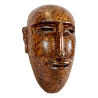 Folk Art Carved Wooden Mask, 20th Century For Sale