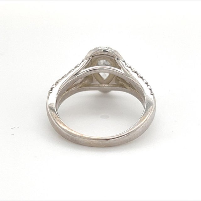 Pear Shape Diamond Engagement Ring 14k Gold 1.38 TCW Certified For Sale - Image 13 of 13
