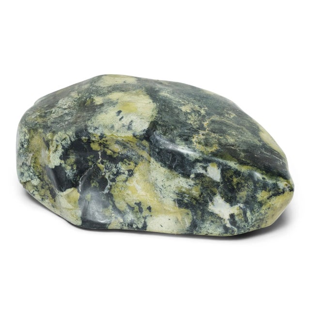 Following the sculpted form, marbled coloring, and natural veining of this one-of-a-kind stone can be deeply meditative....