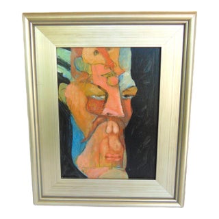 Original Oil Painting "Henry Higginbottom" 14"w X 17"h For Sale