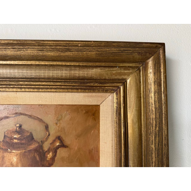1970s 1970’s Vintage Still Life Oil on Masonite Painting by Manso, Framed For Sale - Image 5 of 12