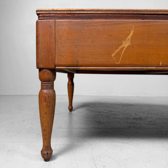 Low Japanese Writing Table with Two Drawers, 1950s For Sale - Image 13 of 15