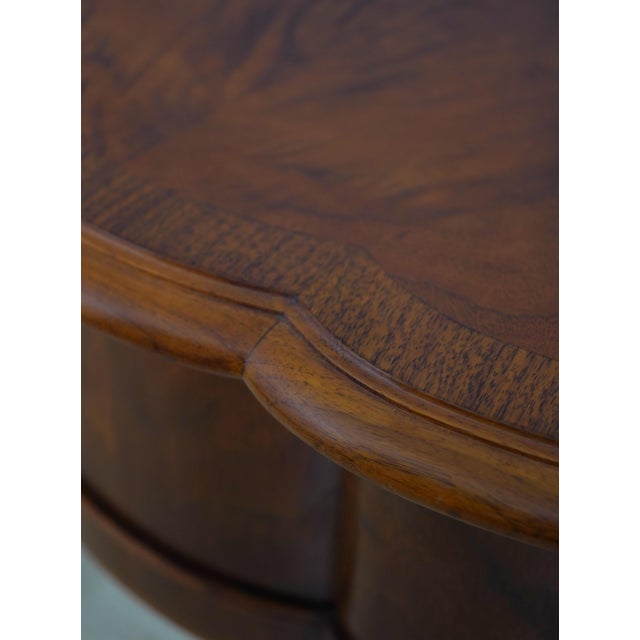Brown Vintage Burl Walnut George II 1 Drawer Console Table For Sale - Image 8 of 18