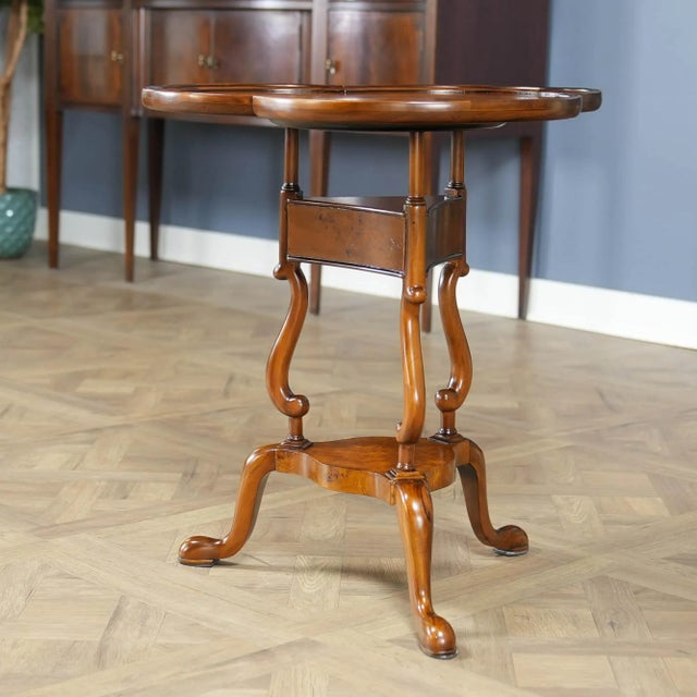 Traditional Burled Clover Table For Sale - Image 6 of 12