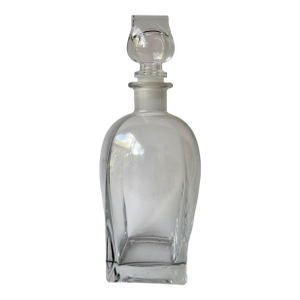 Vintage Luigi Bormioli Rossini Glass Decanter | Italian Crystal Barware 10”