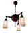 Circa 1910’s Art Nouveau Chandelier With Etched Palm Motif Shades For Sale In Los Angeles - Image 6 of 9