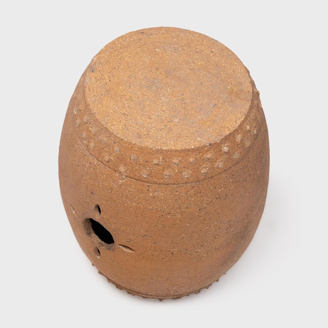 Chinese Chinese Studded Terracotta Drum, C. 1900 For Sale - Image 3 of 5
