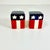 From our private collection. These are a pair of Flag-themed ceramic Holiday Salt & Pepper Shakers. The square shakers...