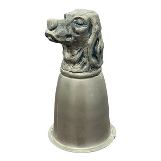 Vintage Gucci Silver-Tone Hound Dog Stirrup Cup For Sale