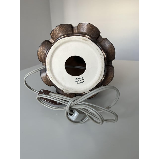 Large Okela Table Lamp in Stoneware Ceramic from Knabstrup Atelier Stentøj, Denmark, 1970s For Sale - Image 6 of 7