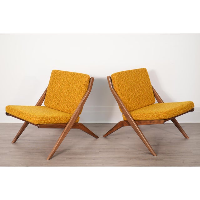 Pair Folke Ohlsson for Dux Scissor Sculptural Lounge Chairs For Sale - Image 6 of 9