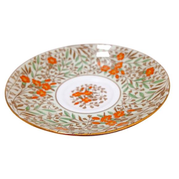 Rosina Saucer Bone China Floral Hand Painted Orange Poppies England Replacement Vintage Rosina Pattern 4949/F Rare Vintage...