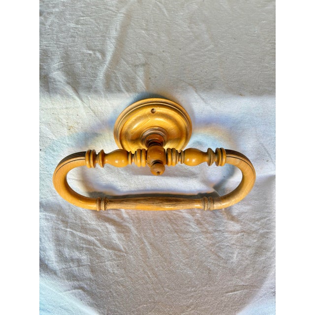 Brown Early 20th Century French Wooden Towel Rail or Bed Canopy For Sale - Image 8 of 12