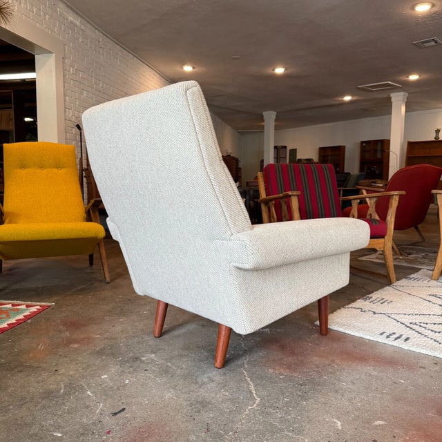 Skalma Mid-Century Danish Modern Upholstered Lounge Chair For Sale - Image 4 of 6