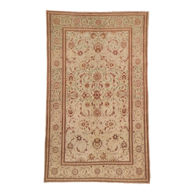 Antique Persian Kashan Rug - 04'03 x 07'01 For Sale