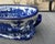 Beautiful large blue and white ceramic cachepot/centerpiece bowl in the Viscaya Blue pattern. This substantial decorative...