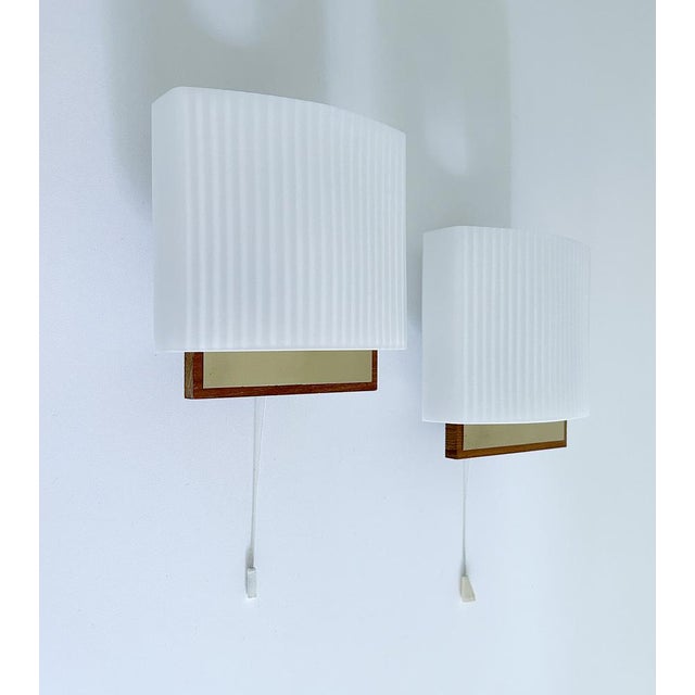 Vintage Danish Glass Sconces, 1960s, Set of 2 For Sale - Image 9 of 18