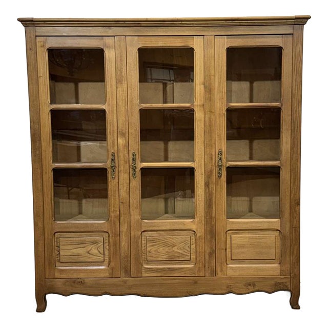 School Library Bookcase in Chestnut Wood, 1950s For Sale