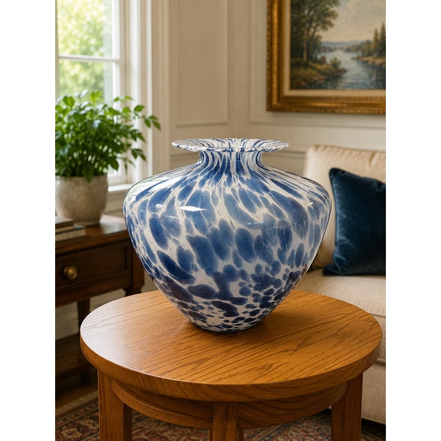Bring the beauty of Italian art glass into your home with this **Vetrai Italian Glass Murano Style "Azzurra Maestri" Hand-...