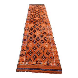 Hand Knotted Oushak Long Runner For Sale